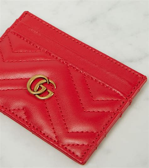 gucci pink gg marmont card holder|Gucci card holder with keychain.